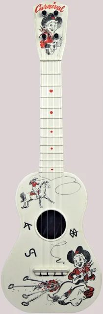1960 年代 Carnival 公司的塑膠迷你烏克麗麗,馬卡費里在 1969 年把塑膠樂器事業賣給了這家公司