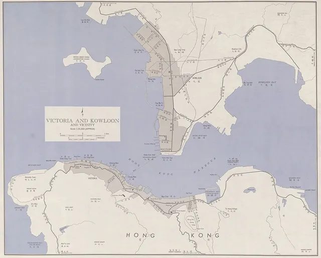 1950 年代的香港九龍與維多利亞城地圖;1949 年後上海的唱片業與歌手南移,香港成了國語歌新的錄音重鎮