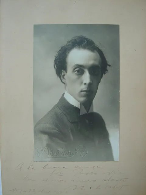 西班牙吉他家略貝特 肖像,標註 1916 年,正是他在美國試錄失敗前後的時期;大約 1925 年起,他才留下正式發行的唱片。