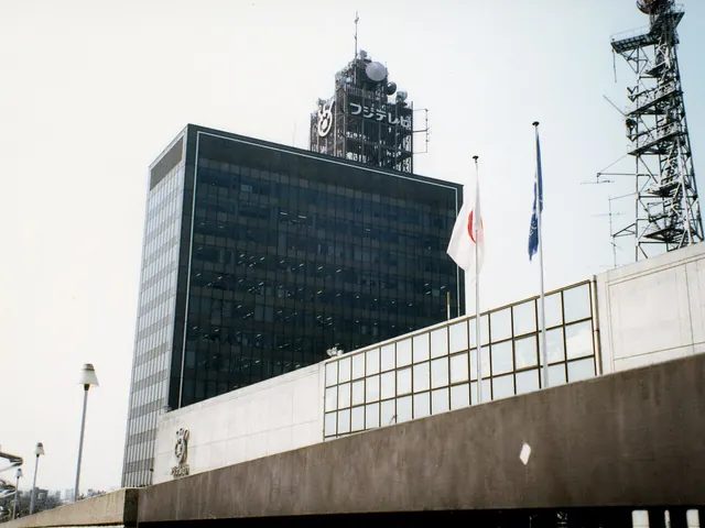 1991 年的東京新宿河田町富士電視台舊本社;1959 年在這裡開播的富士電視台,是台視創立時的日方合作夥伴與總代理